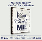Philippians 4:13 — I Can Do All Things Through Christ Canvas Wall Art