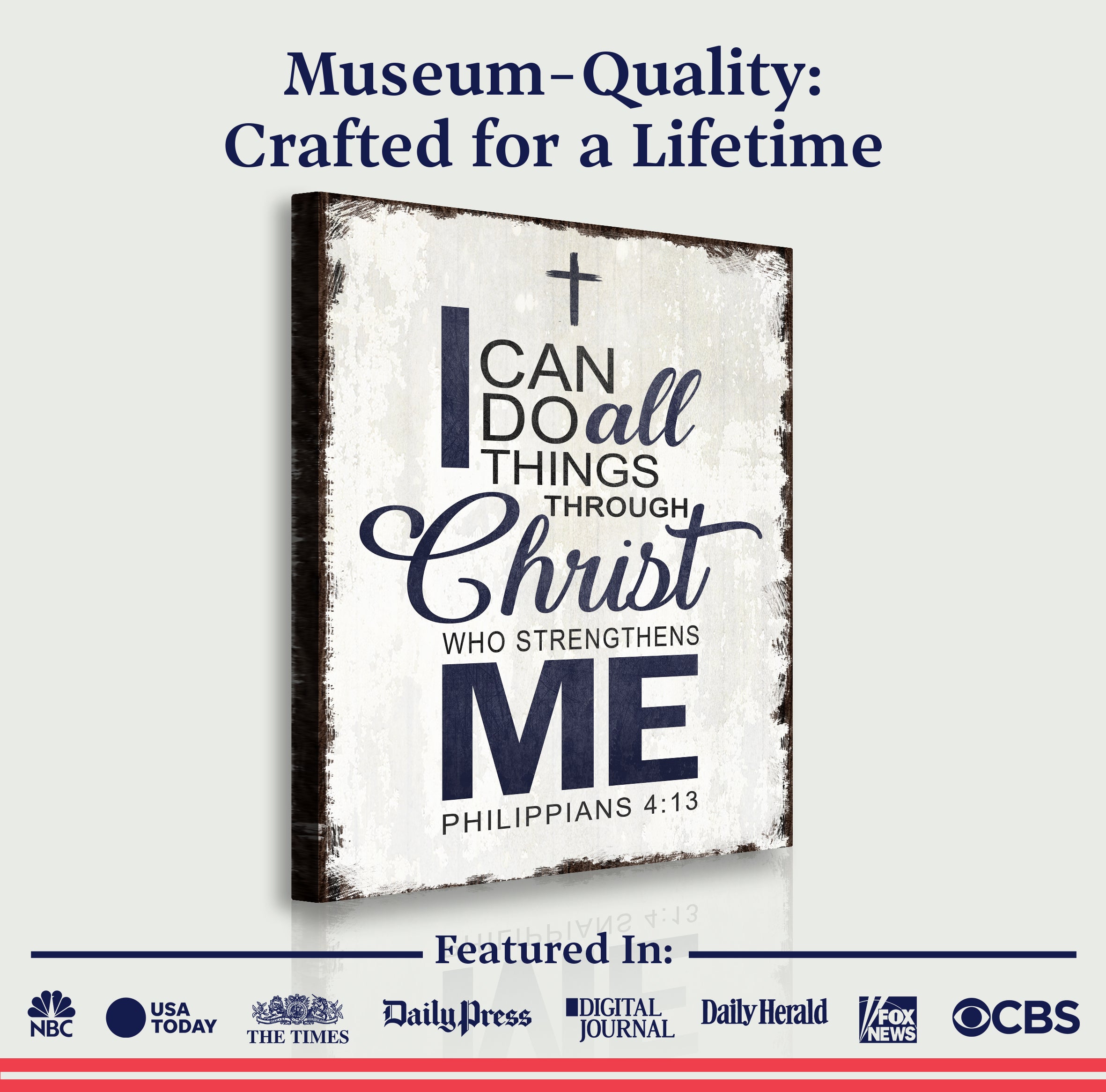 Philippians 4:13 – I Can Do All Things Through Christ Canvas Wall Art