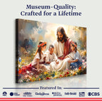 Jesus with Children — Faith Canvas Wall Art