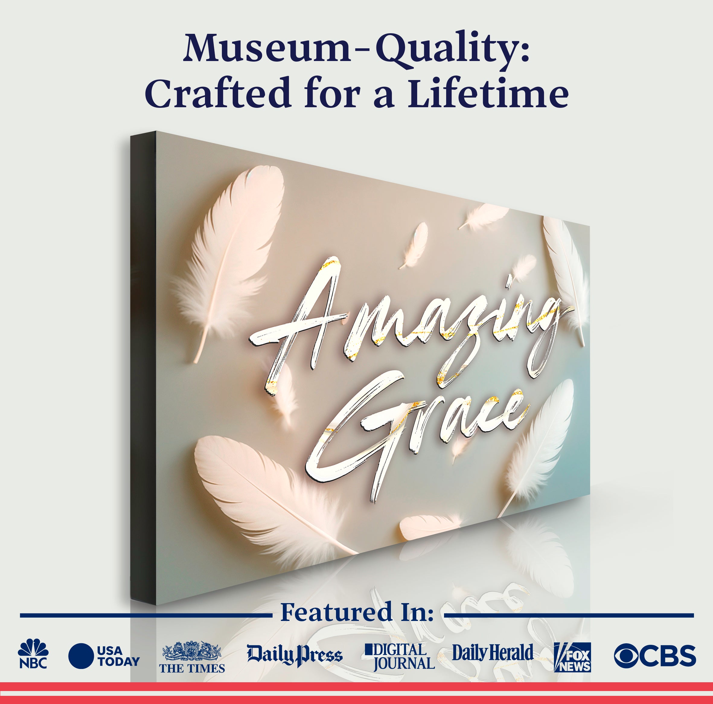 Amazing Grace Inspirational Canvas Wall Art