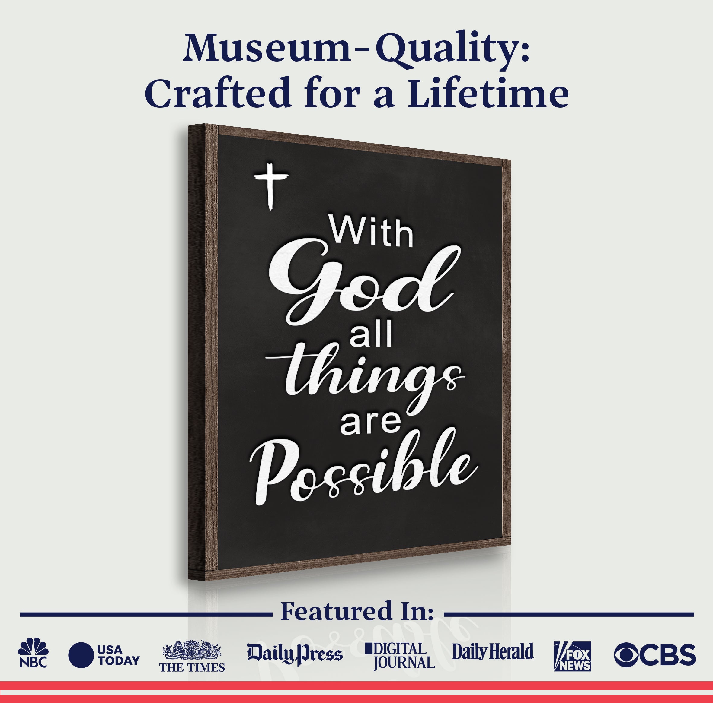 With God All Things Are Possible Faith Sign