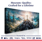 Cross on a Hill — Christian Canvas Wall Art