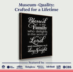Blessed Is the Family — Christian Canvas Wall Art