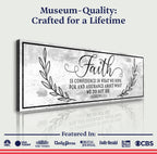 Faith Is Confidence — Hebrews 11:1 Canvas Wall Art