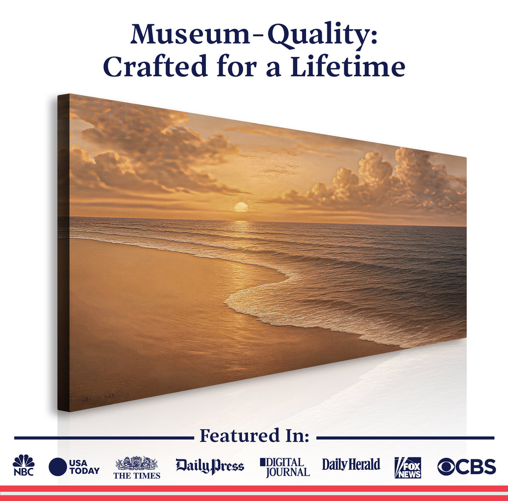 Beach Shoreline Coastal Canvas Wall Art (Version 1)