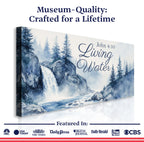 Living Water — John 4:10 Faith Sign Canvas