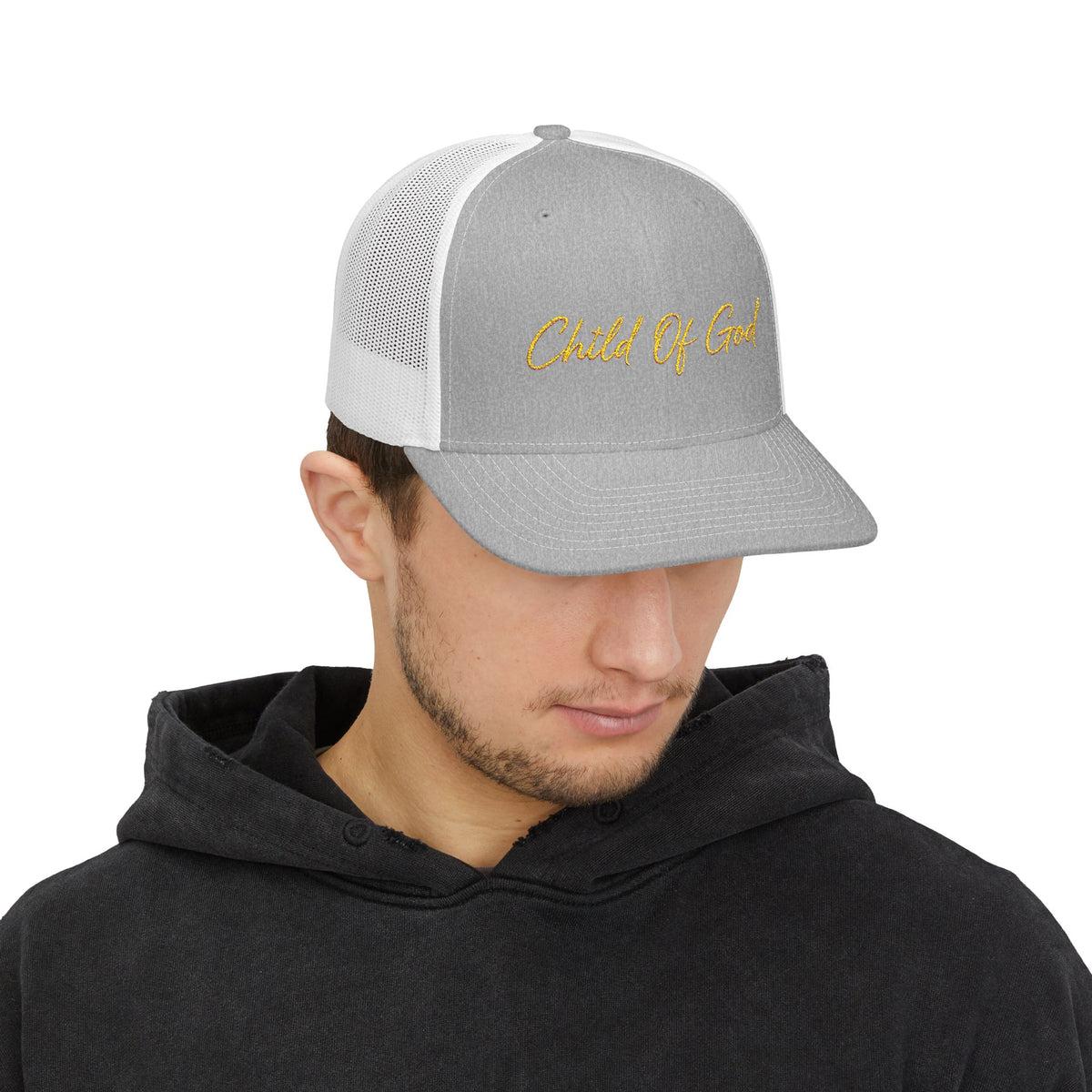 Child of God Snapback Trucker Cap — Embroidered Faith Baseball Hat