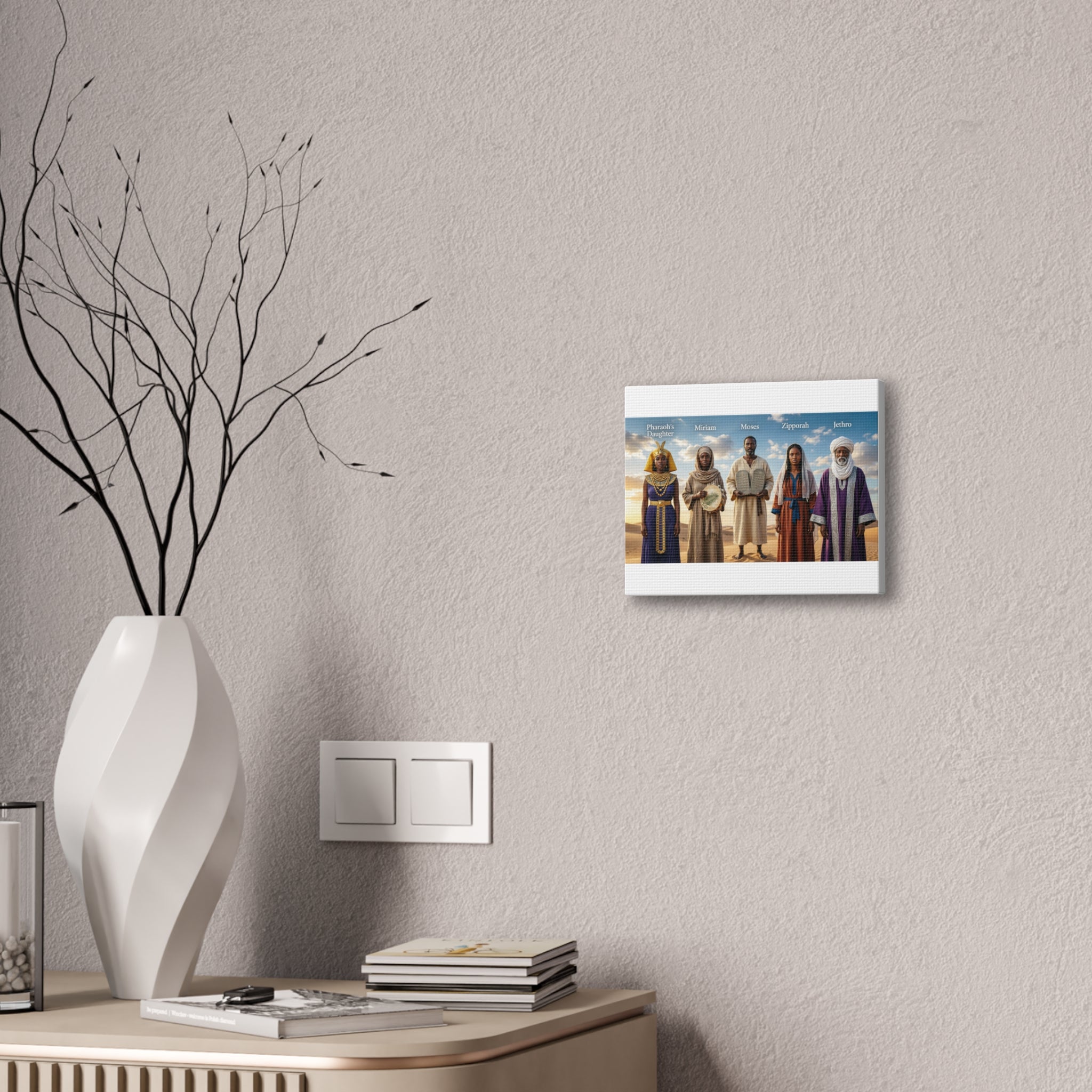 Biblical Figures Canvas Wall Art – Moses, Miriam & More