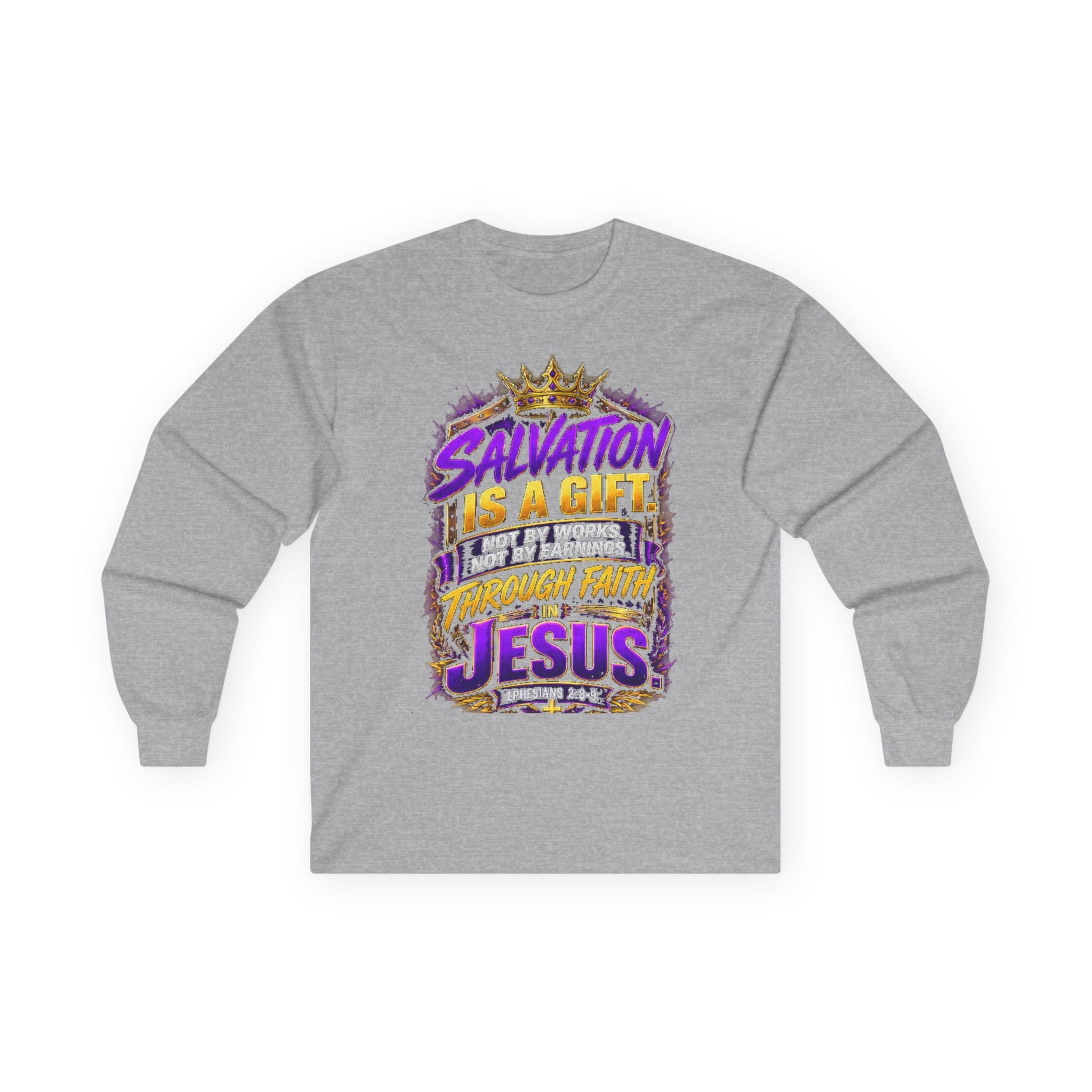 Salvation Is a Gift Through Jesus — Acts 4:12 Long-Sleeve Tee