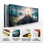 Cross on a Hill — Christian Canvas Wall Art
