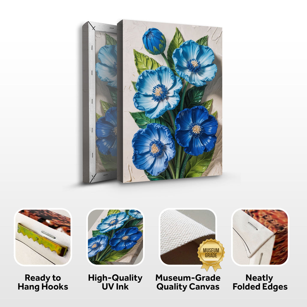 Blue Blossom Bouquet Wall Art