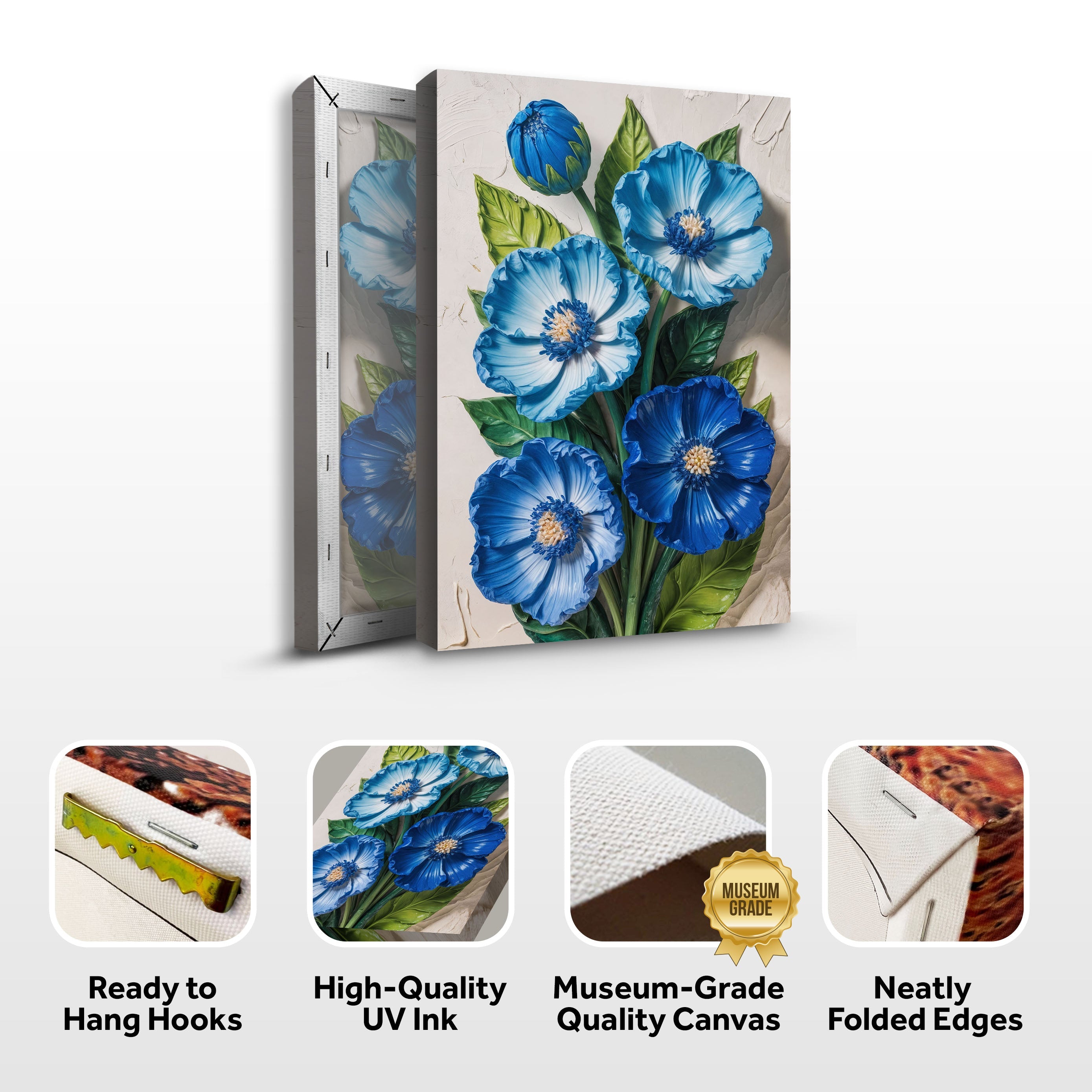 Blue Blossom Bouquet Wall Art