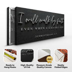 2 Corinthians 5:7 — Walk by Faith Canvas Wall Art