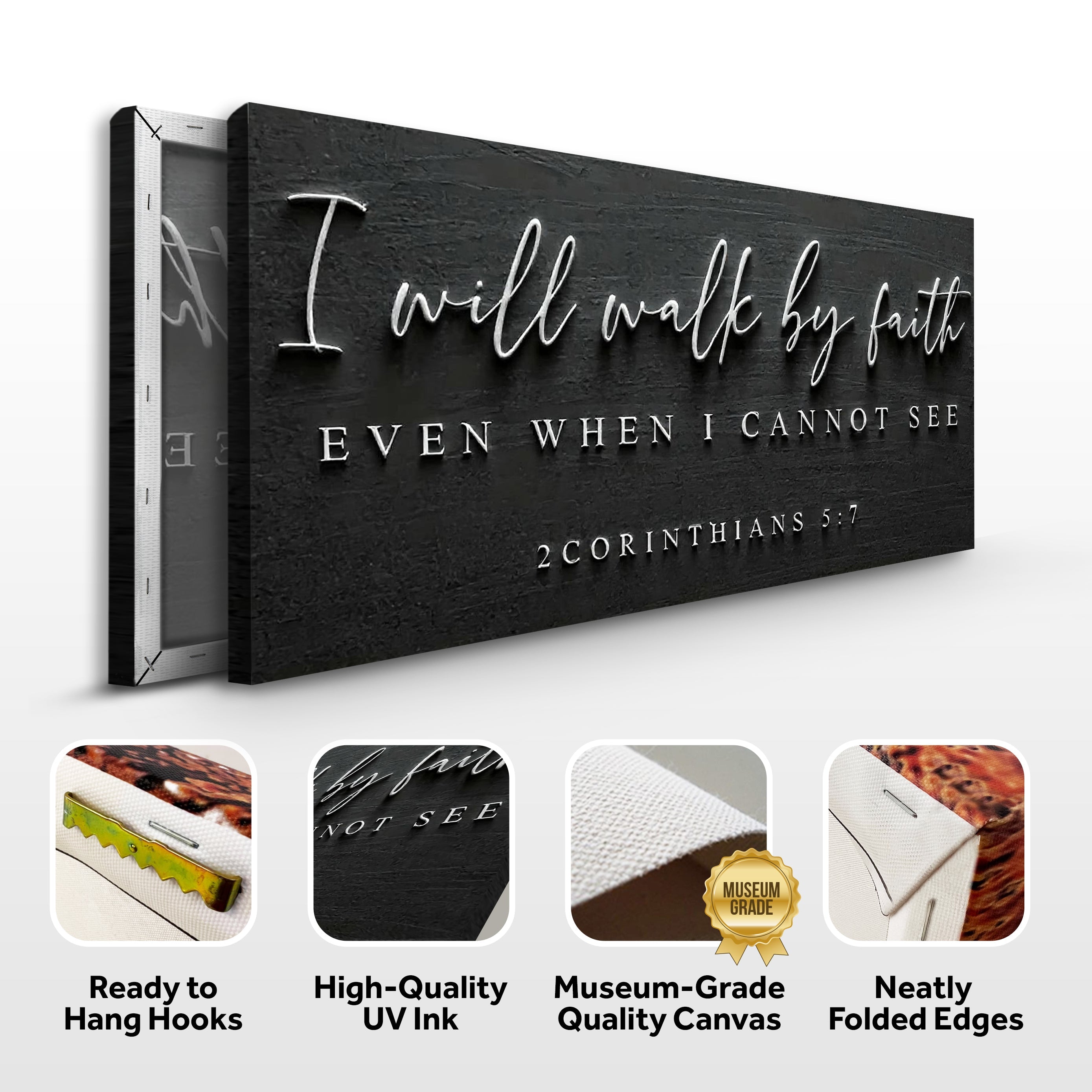 I Will Walk By Faith – 2 Corinthians 5:7 Faith Sign