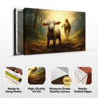 Jesus Running After a Lost Lamb — Faith Canvas Wall Art