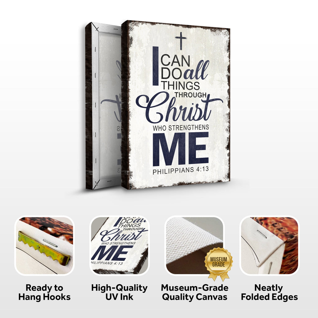 Philippians 4:13 – I Can Do All Things Through Christ Canvas Wall Art