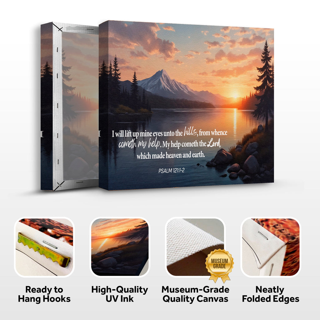 Psalm 121:1-2 Scripture Canvas Wall Art