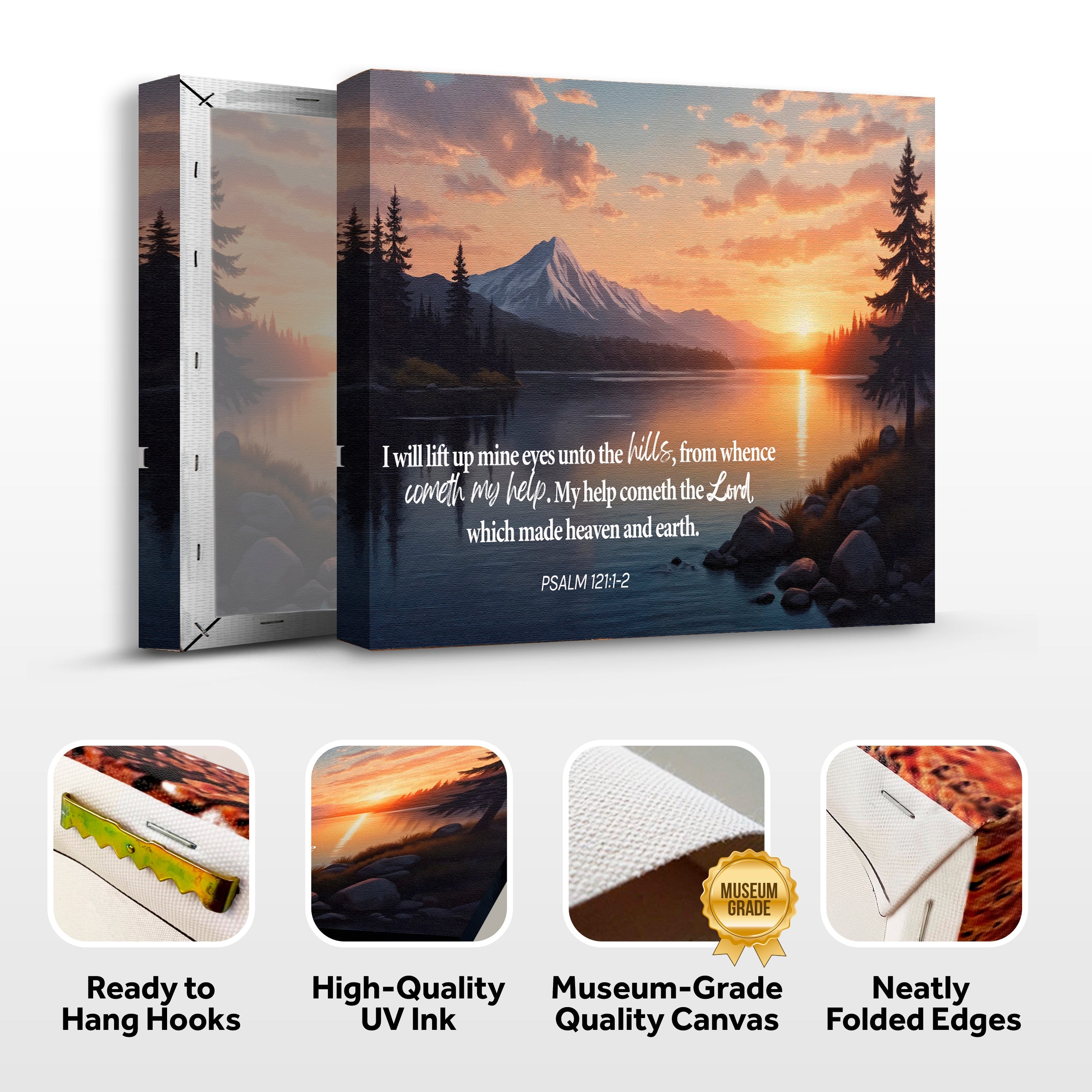 Psalm 121:1-2 Scripture Canvas Wall Art