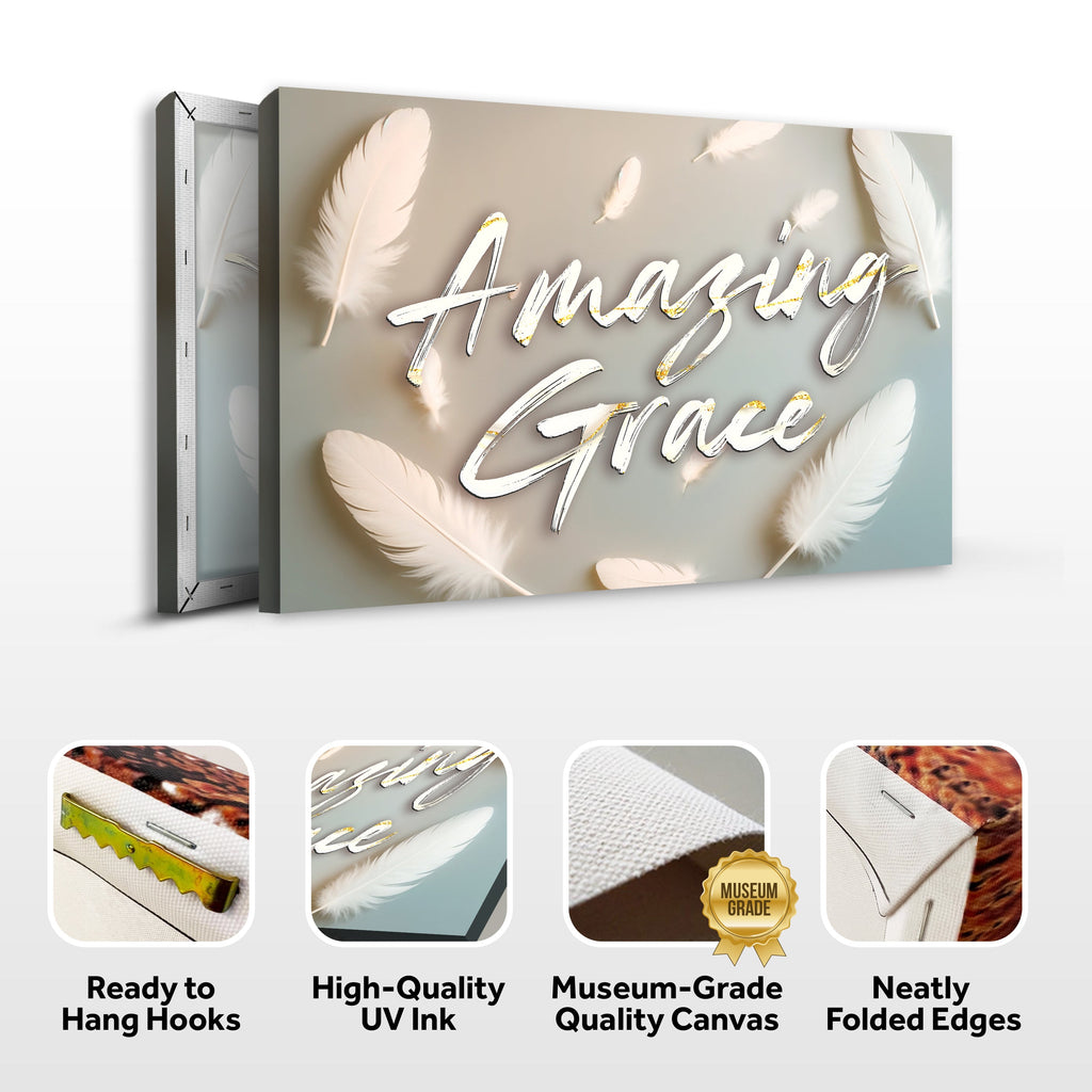 Amazing Grace Inspirational Canvas Wall Art