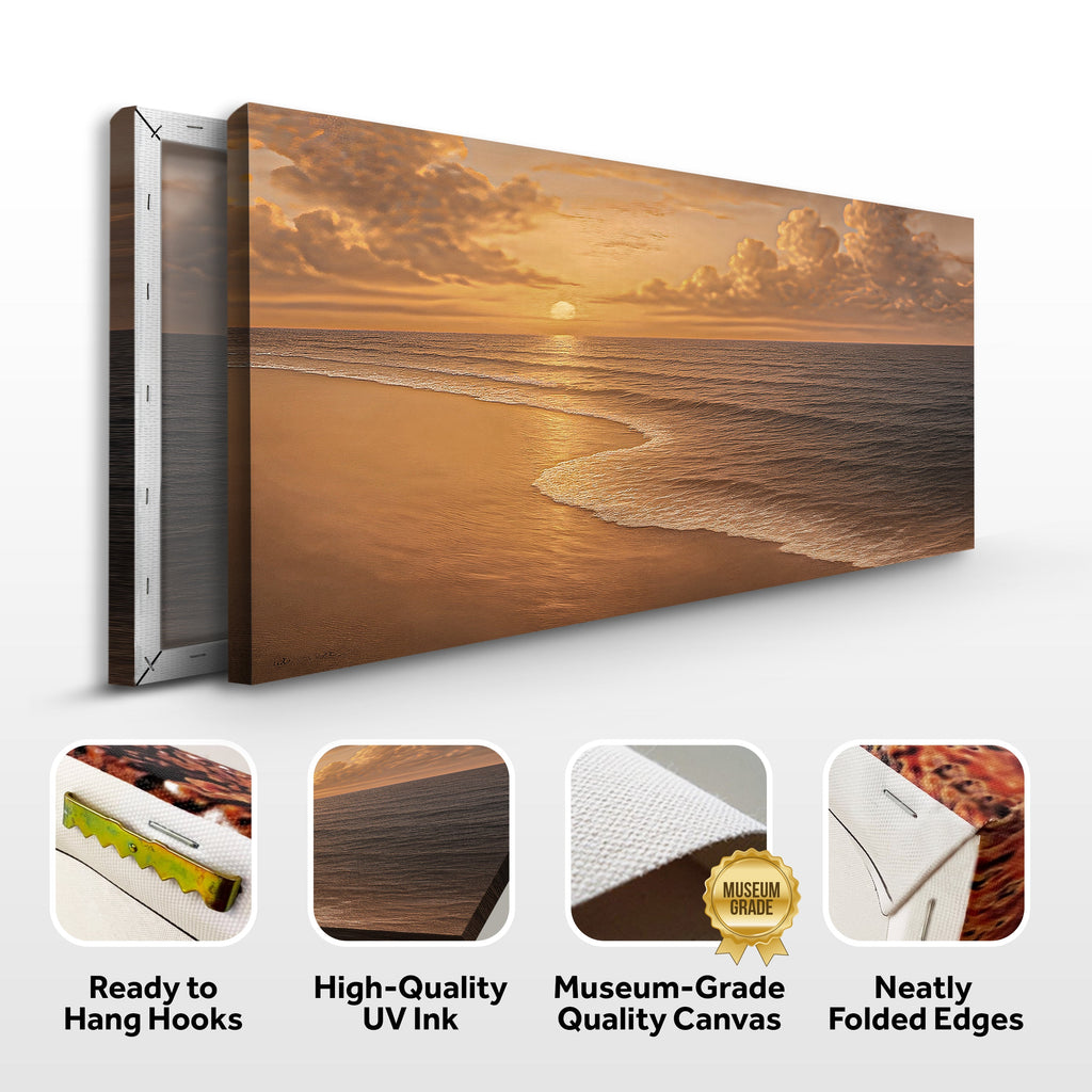 Beach Shoreline Coastal Canvas Wall Art (Version 1)