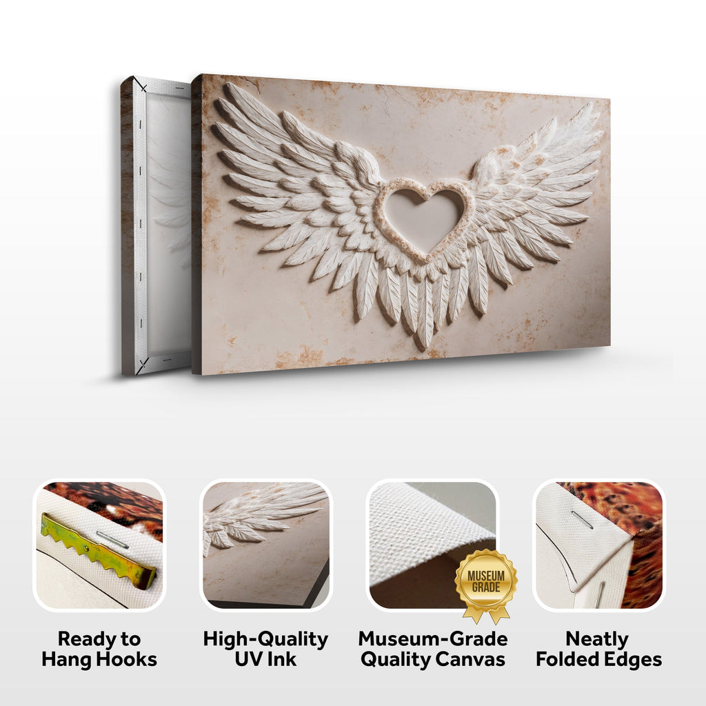 Wings of Love Abstract Canvas Wall Art