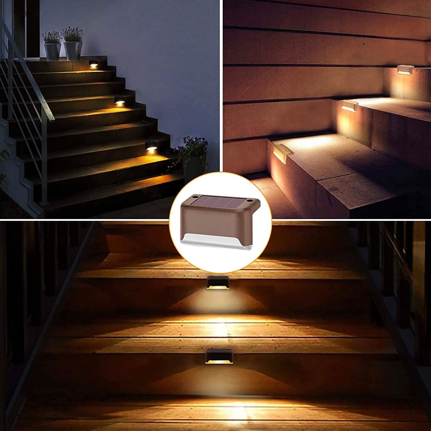 Solar LED Deck & Step Lights (8-Pack)