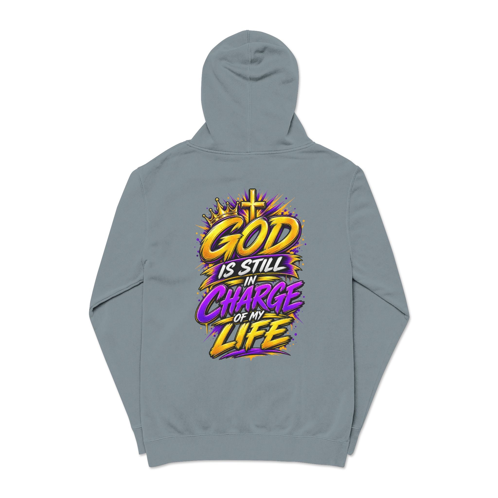 God Is Still in Charge — Pigment-Dyed Faith Hoodie