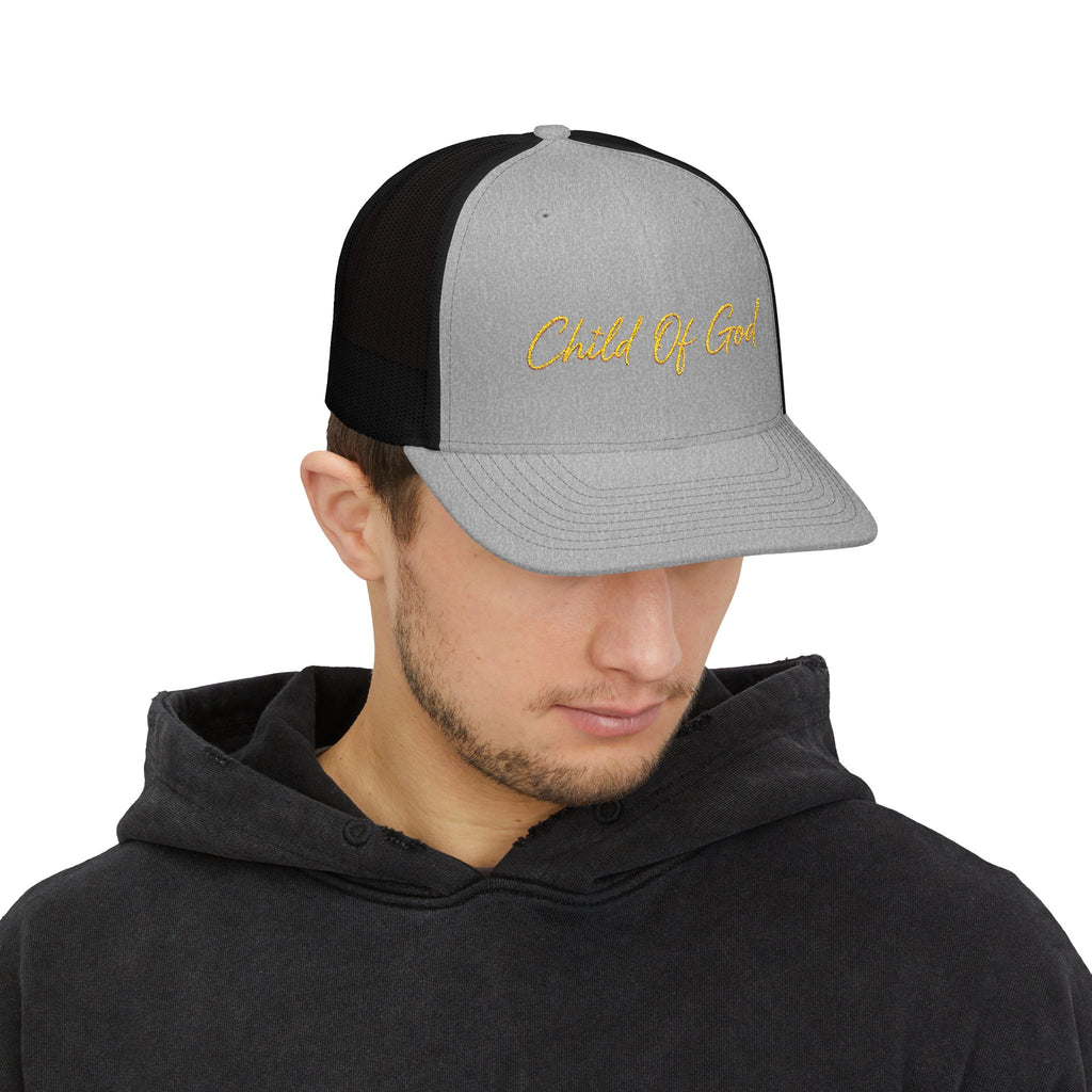 Child of God Snapback Trucker Cap — Embroidered Faith Baseball Hat