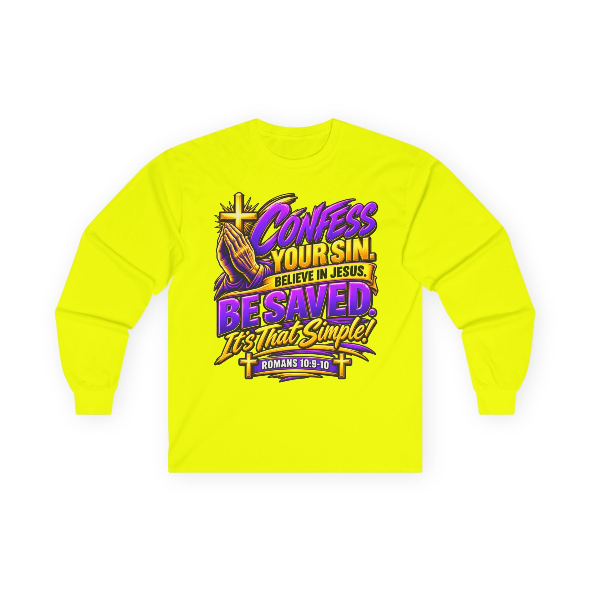 Confess & Be Saved — Acts 4:12 Long-Sleeve Tee