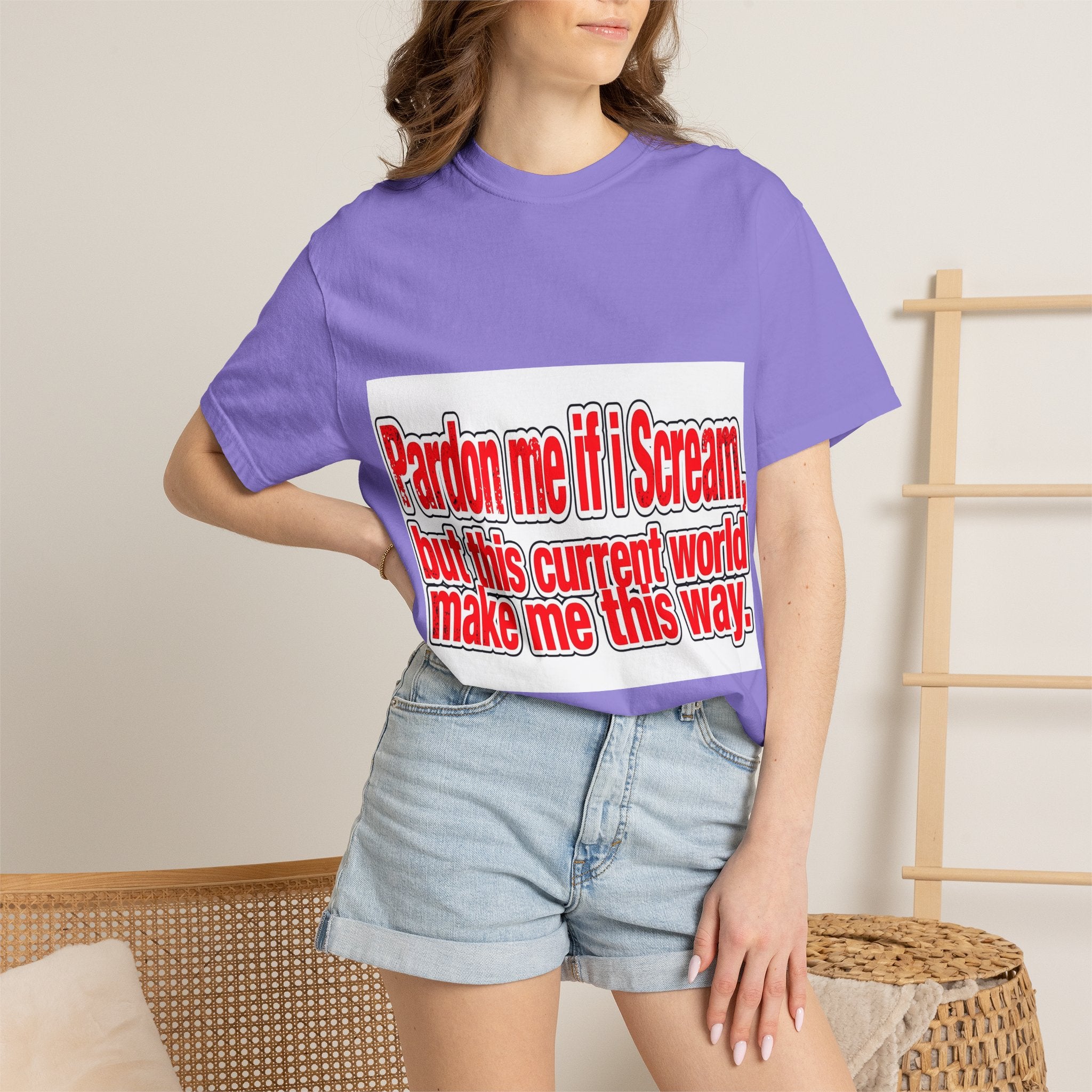 Pardon Me If I Scream — Distressed Streetwear Graphic Tee
