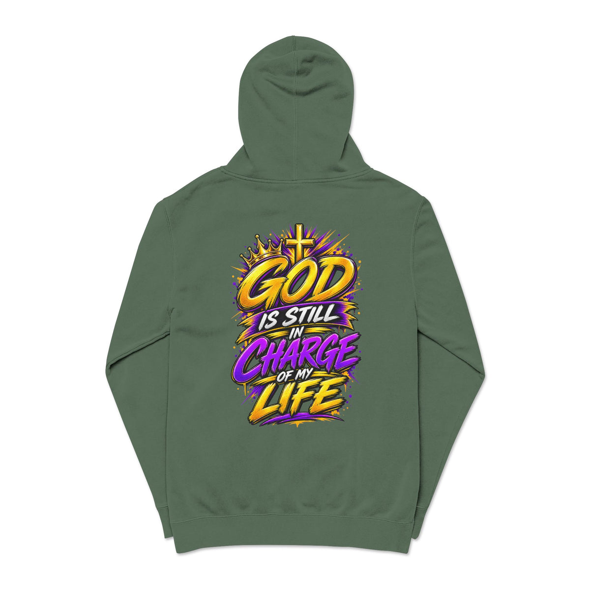 God Is Still in Charge — Pigment-Dyed Faith Hoodie