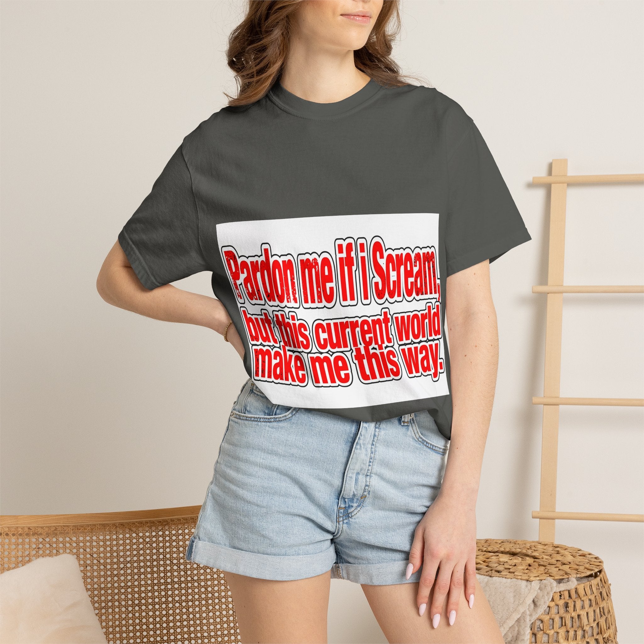 Pardon Me If I Scream — Distressed Streetwear Graphic Tee