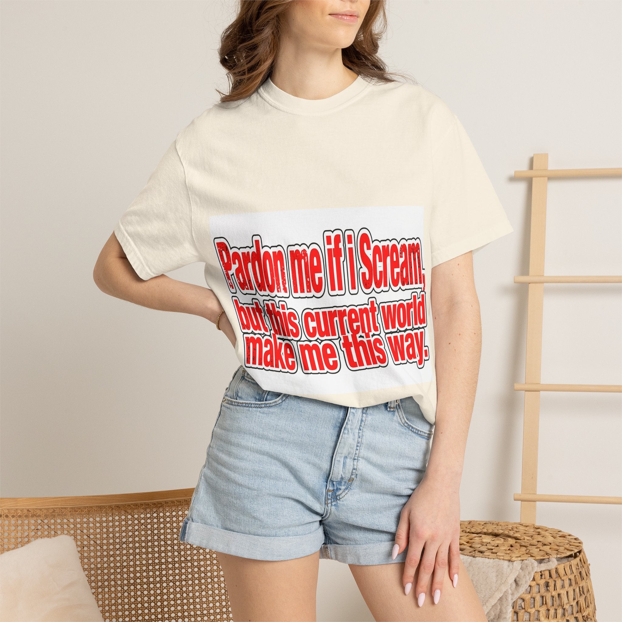 Pardon Me If I Scream — Distressed Streetwear Graphic Tee
