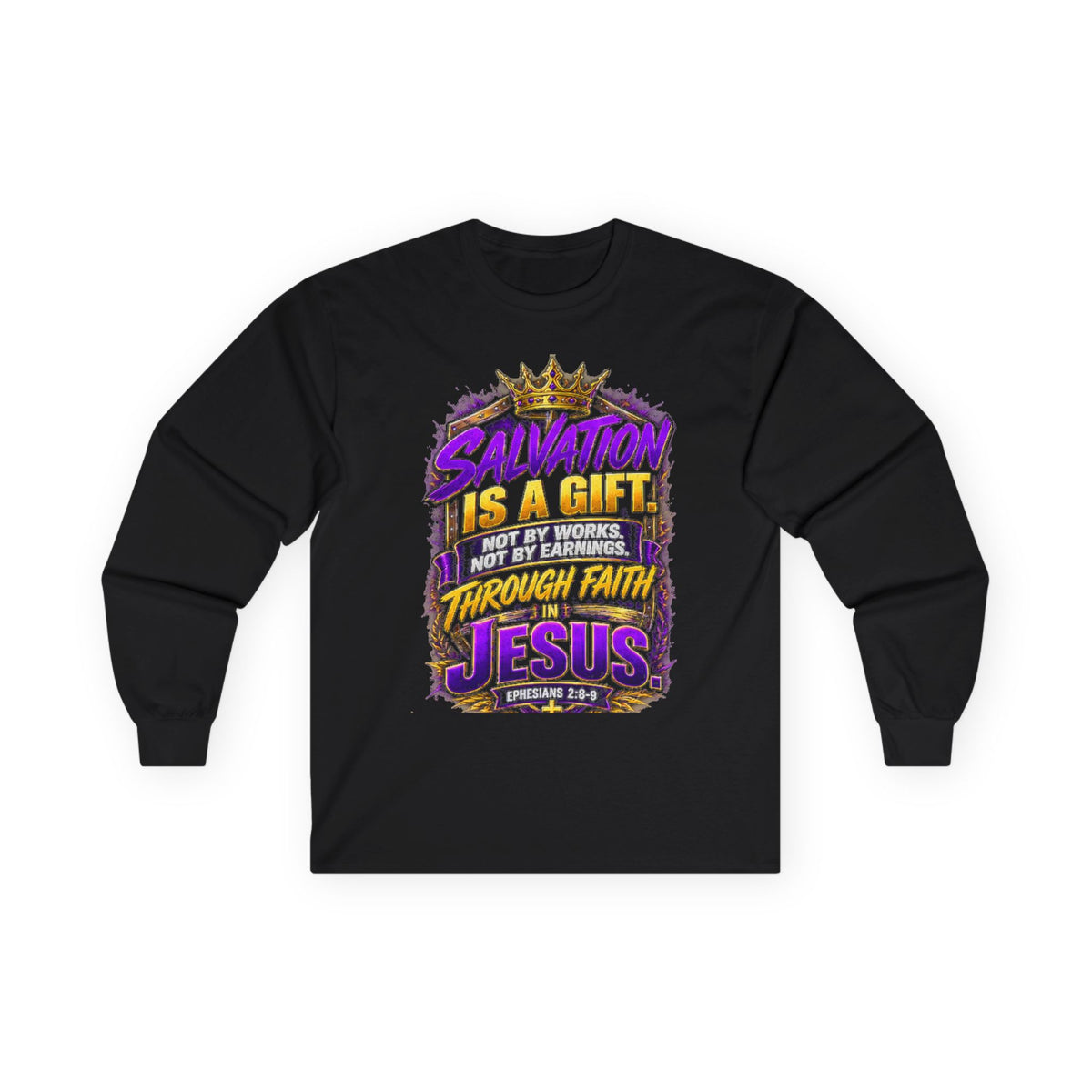 Salvation Is a Gift Through Jesus — Acts 4:12 Long-Sleeve Tee
