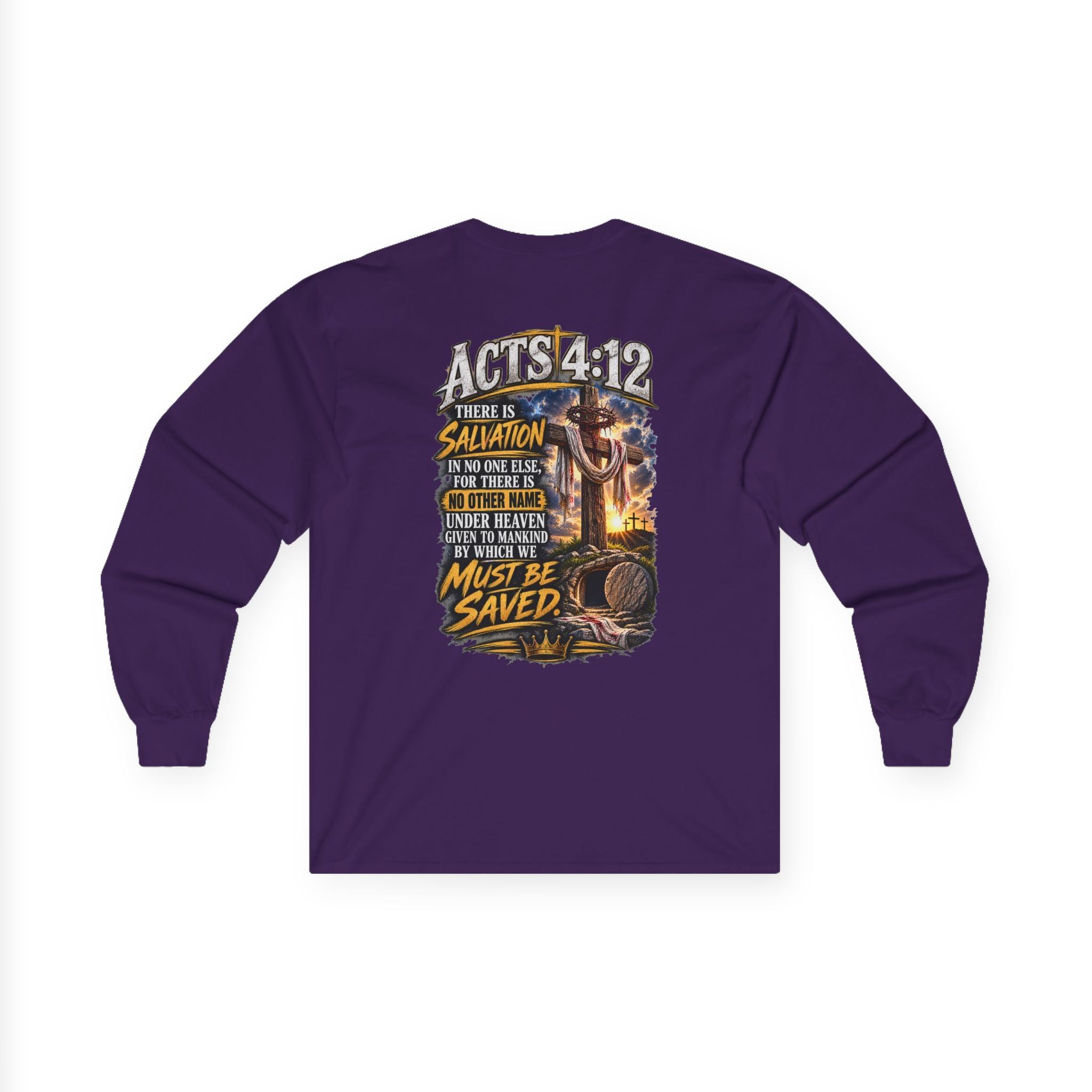 Confess & Be Saved — Acts 4:12 Long-Sleeve Tee