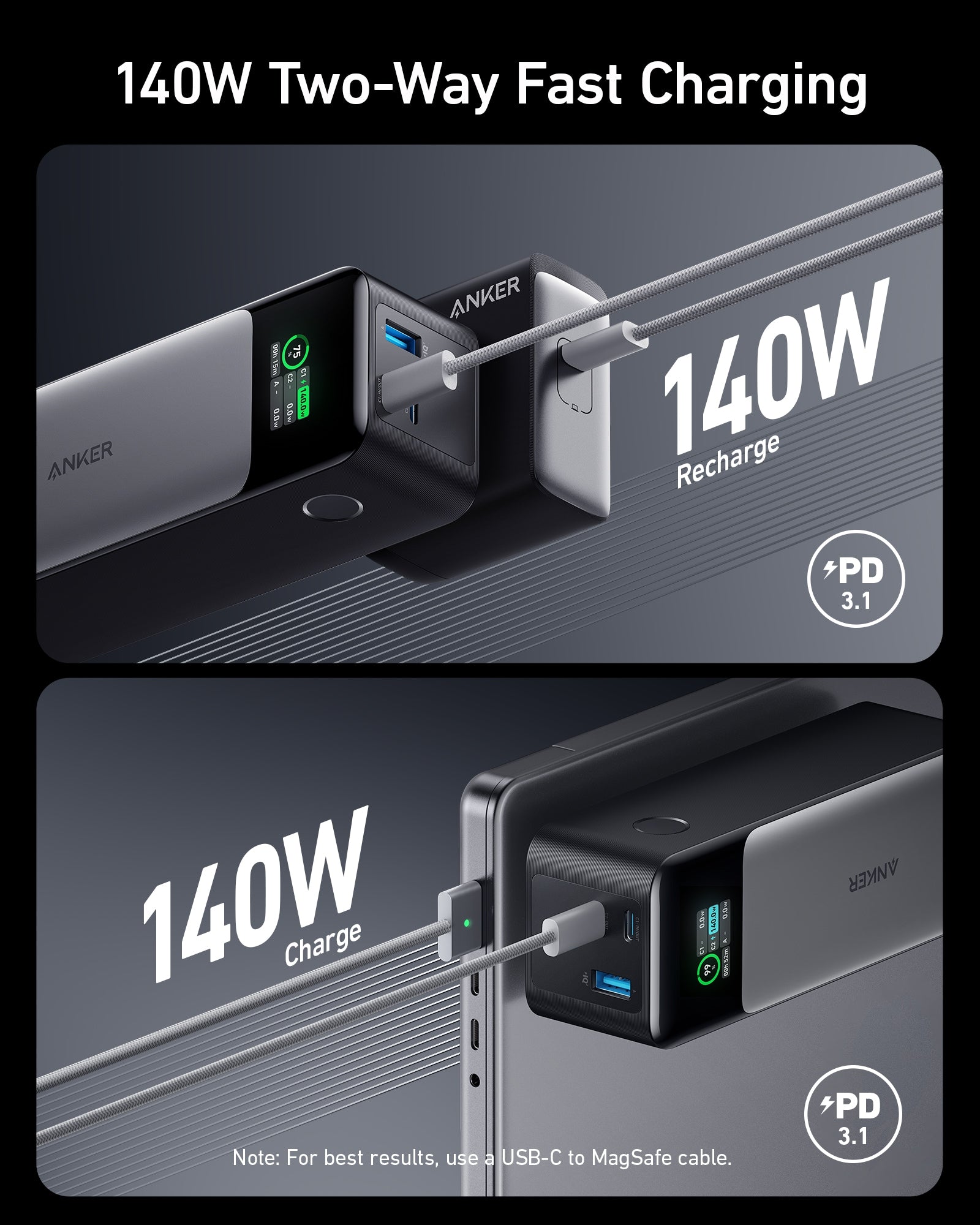 Anker 737 PowerCore 24K Power Bank (140W)