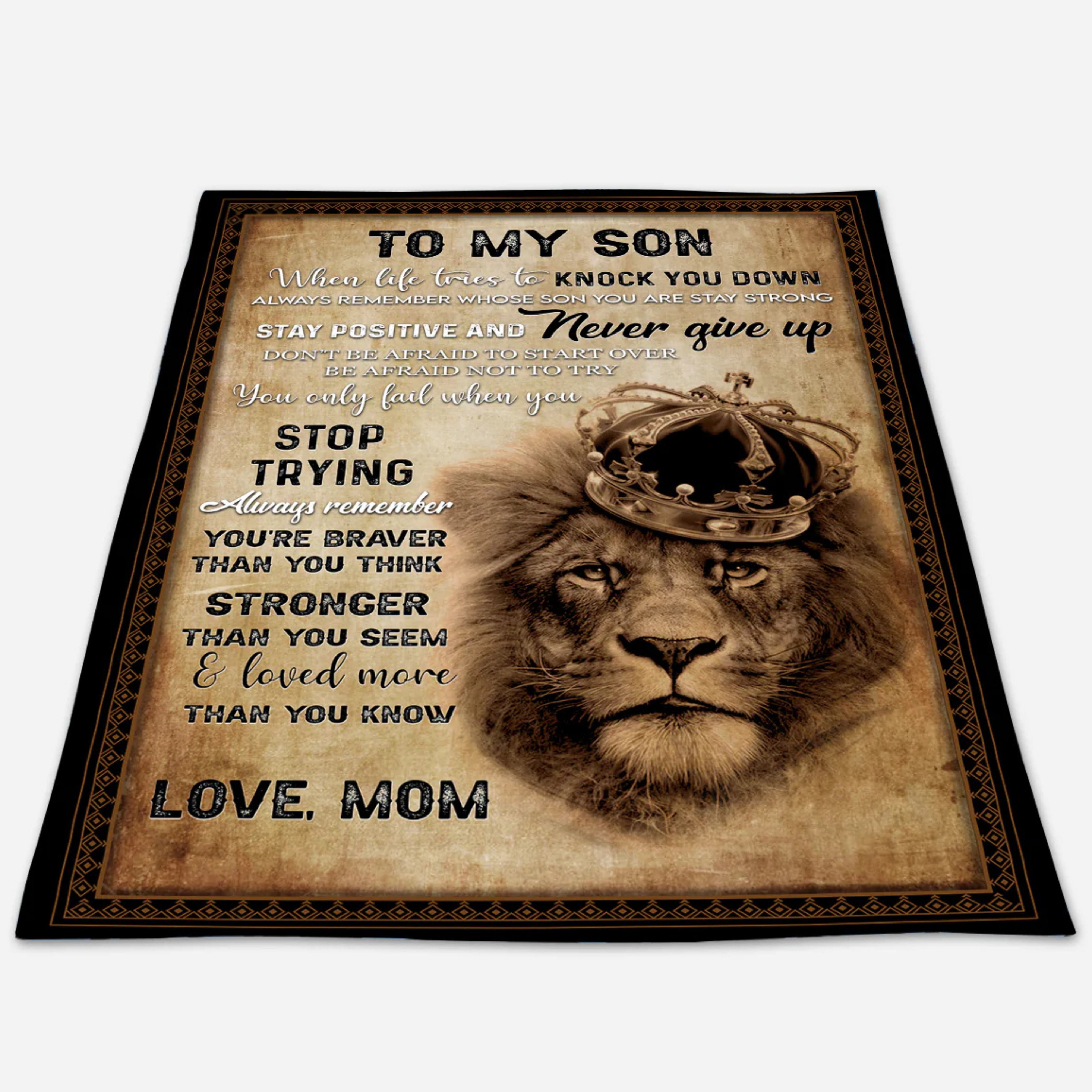 Son Gift Blanket – A Gentle Hug from Mom
