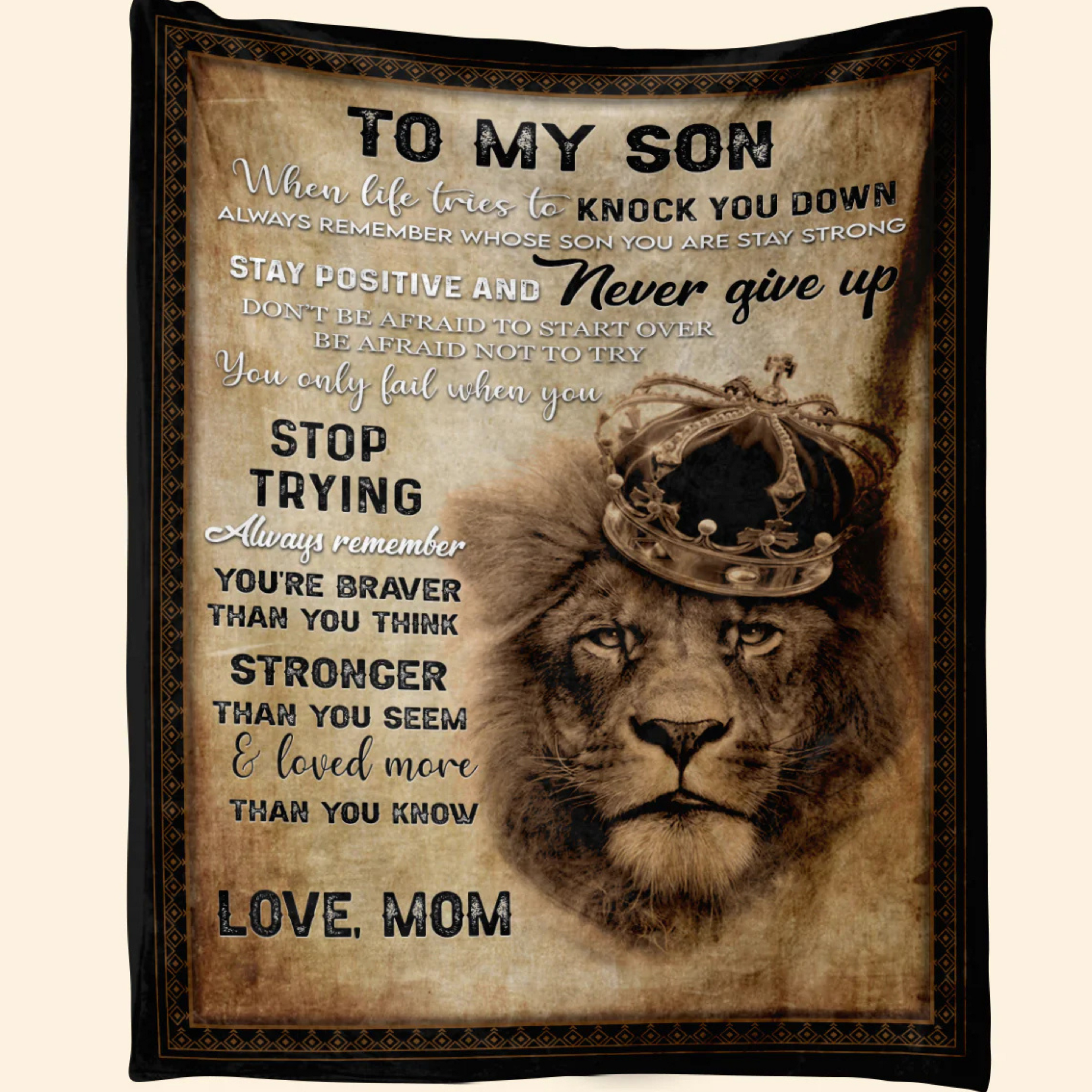 Son Gift Blanket – A Gentle Hug from Mom