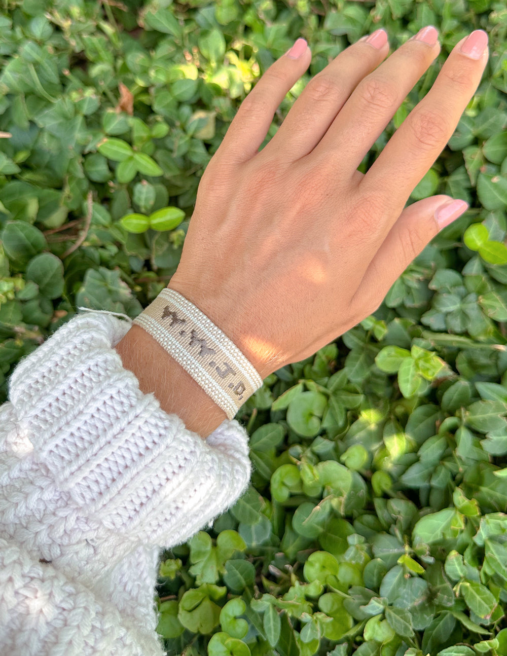 WWJD Embroidered Bracelet