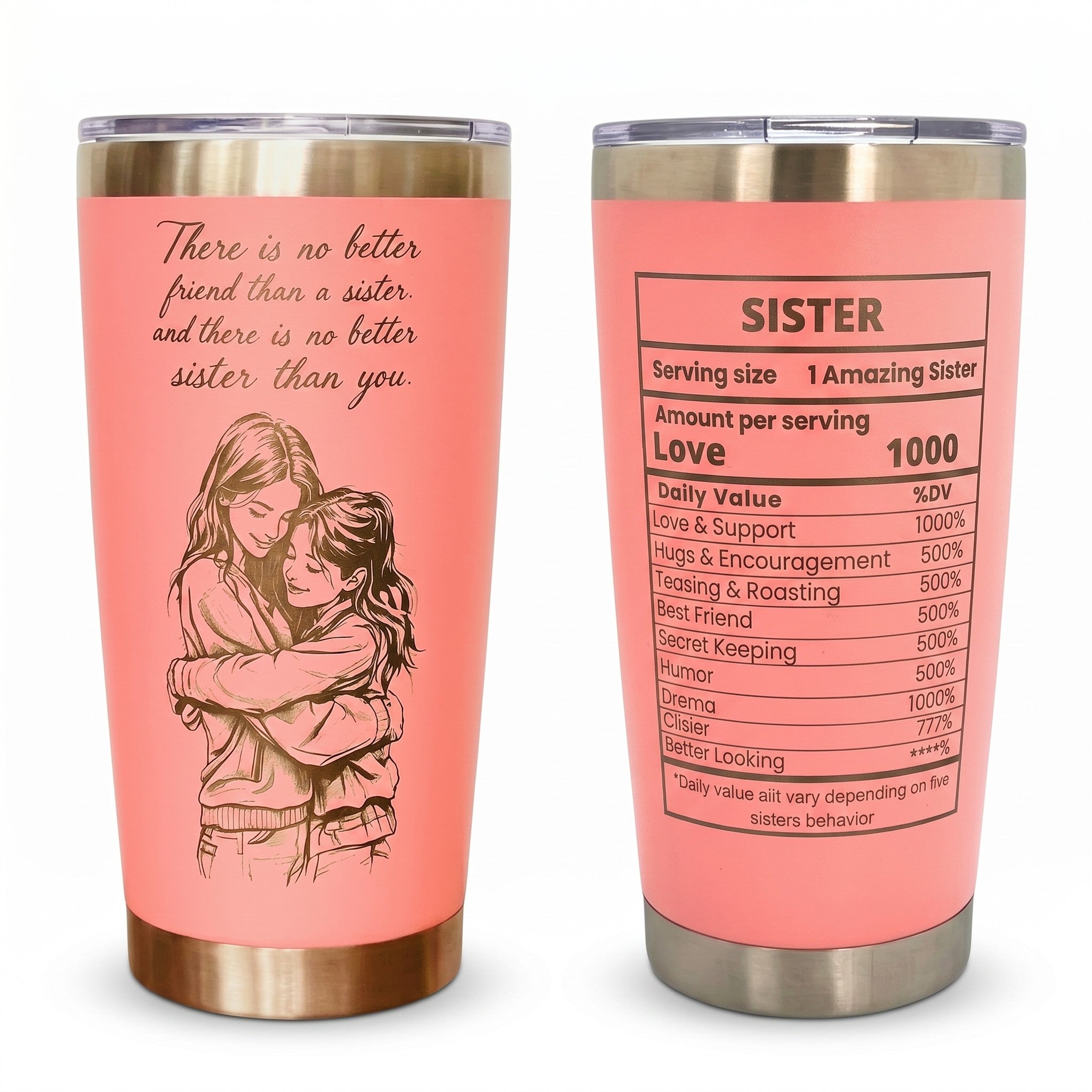 Sister Gift 20oz Insulated Stainless Steel Travel Tumbler
