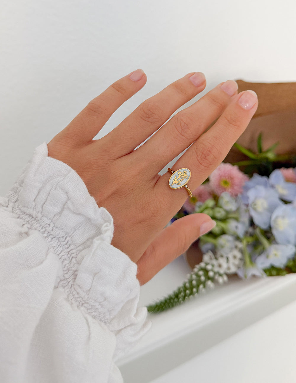 Bloom Again Enamel Ring — Hope in Christ