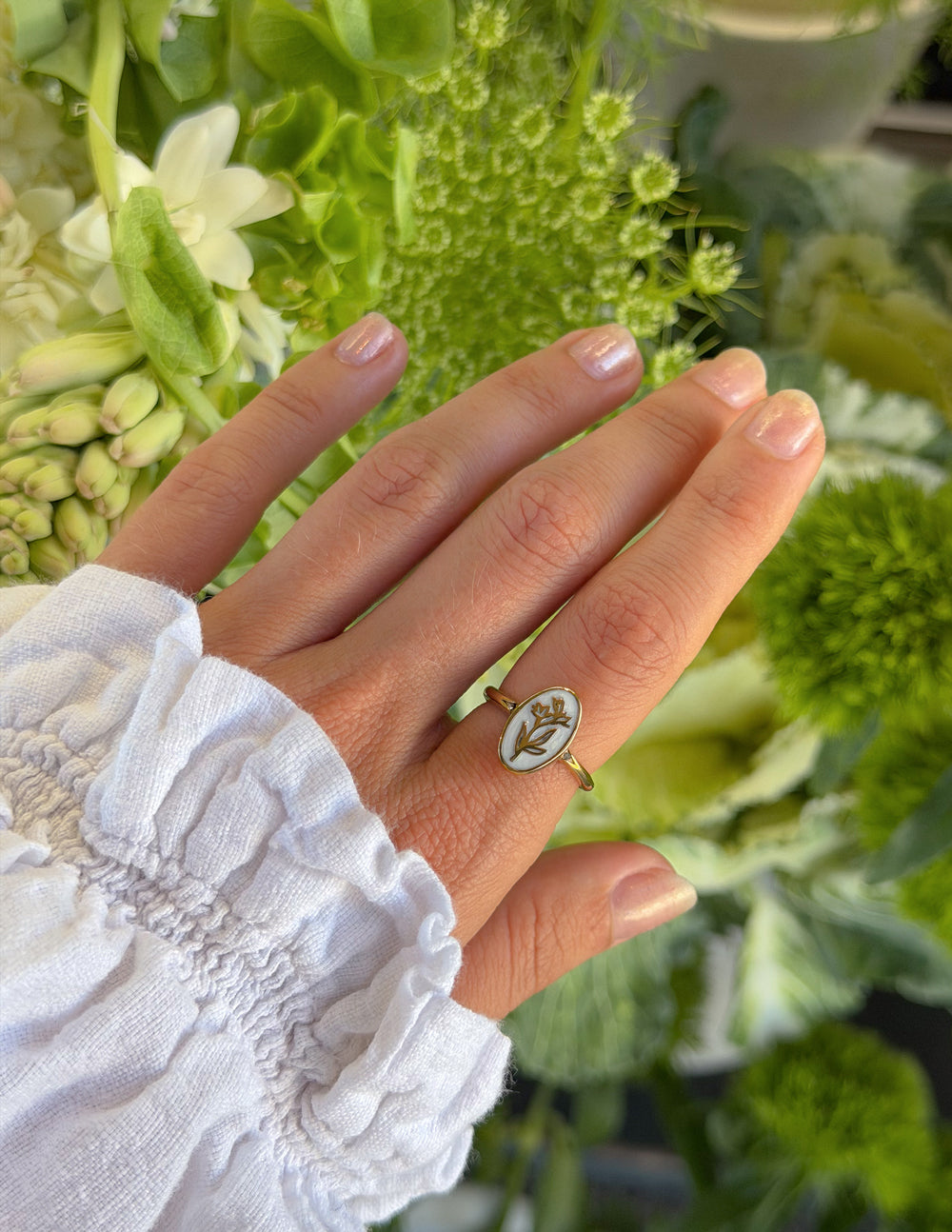 Bloom Again Enamel Ring — Hope in Christ