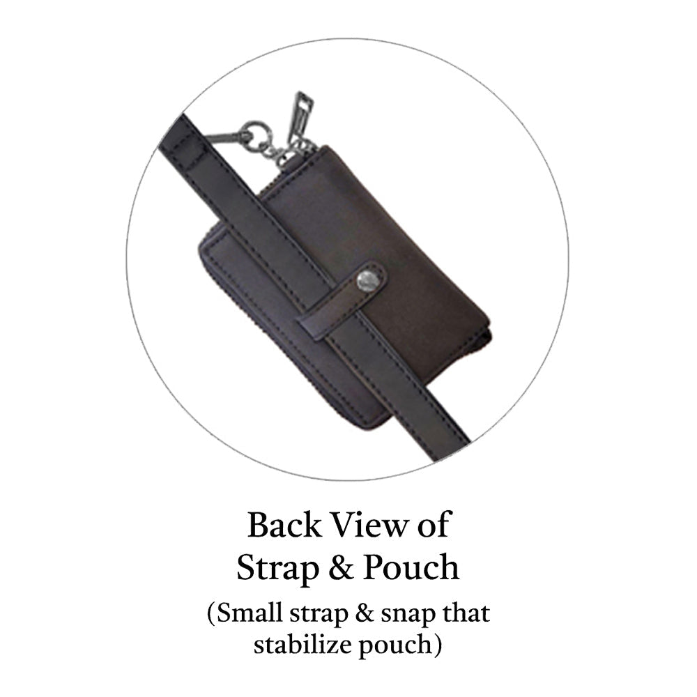 Clip & Go Strap with Pouch – Brushed Vegan Leather