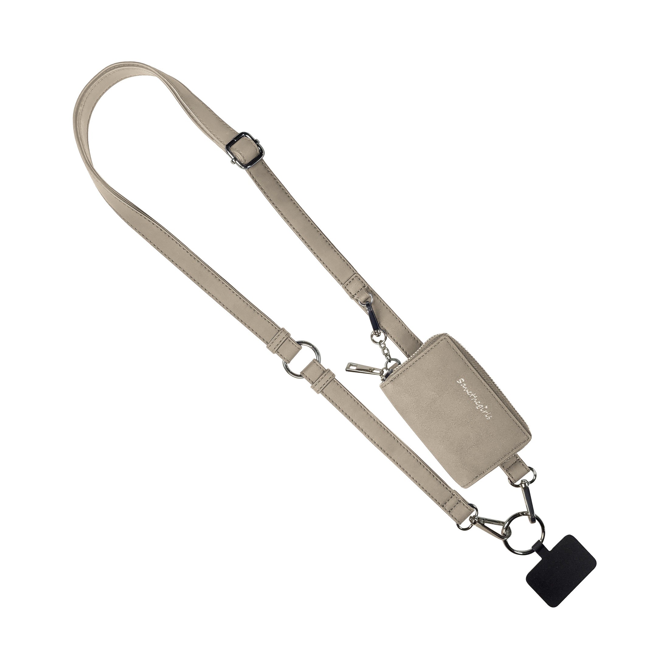 Clip & Go Strap with Pouch – Brushed Vegan Leather