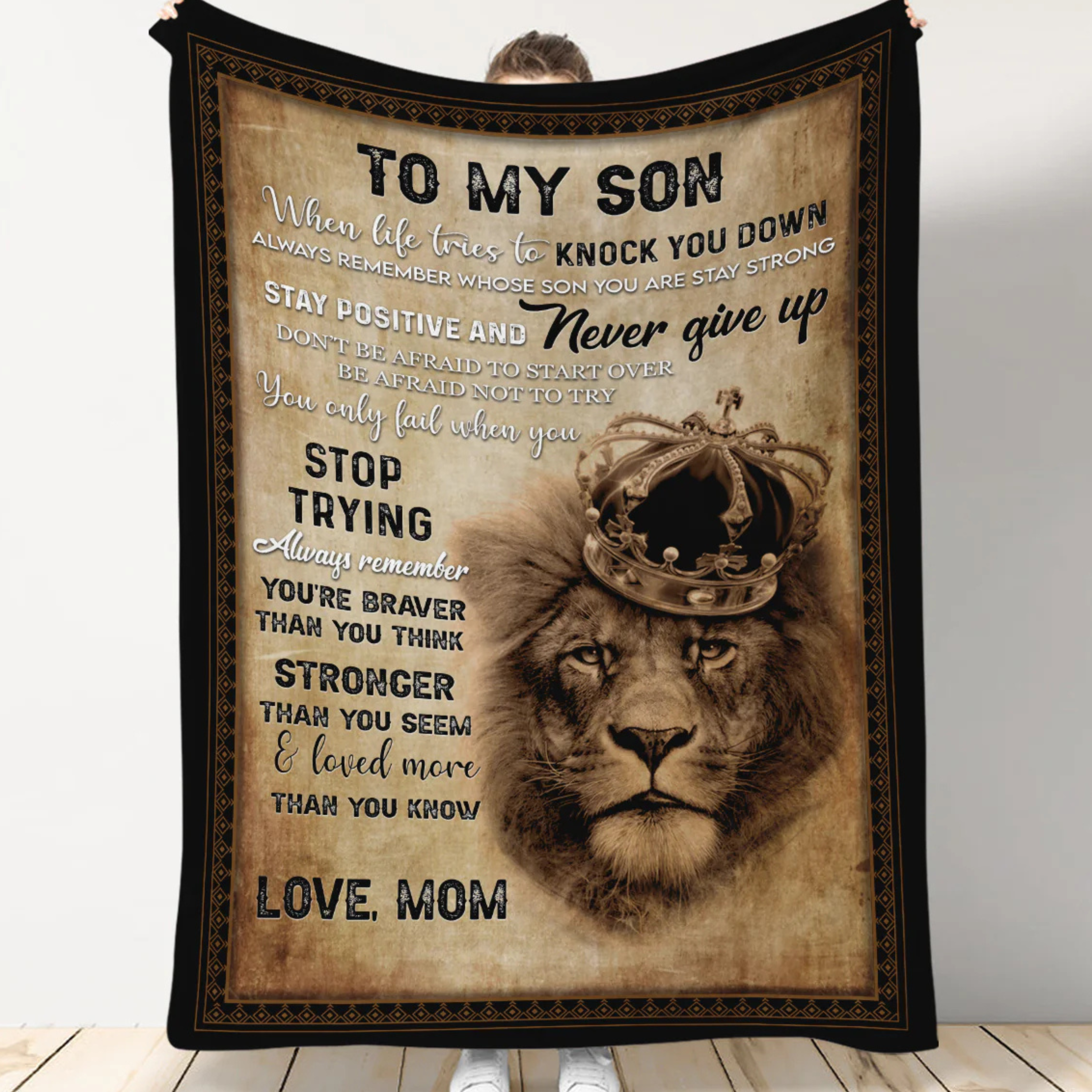 Son Gift Blanket – A Gentle Hug from Mom