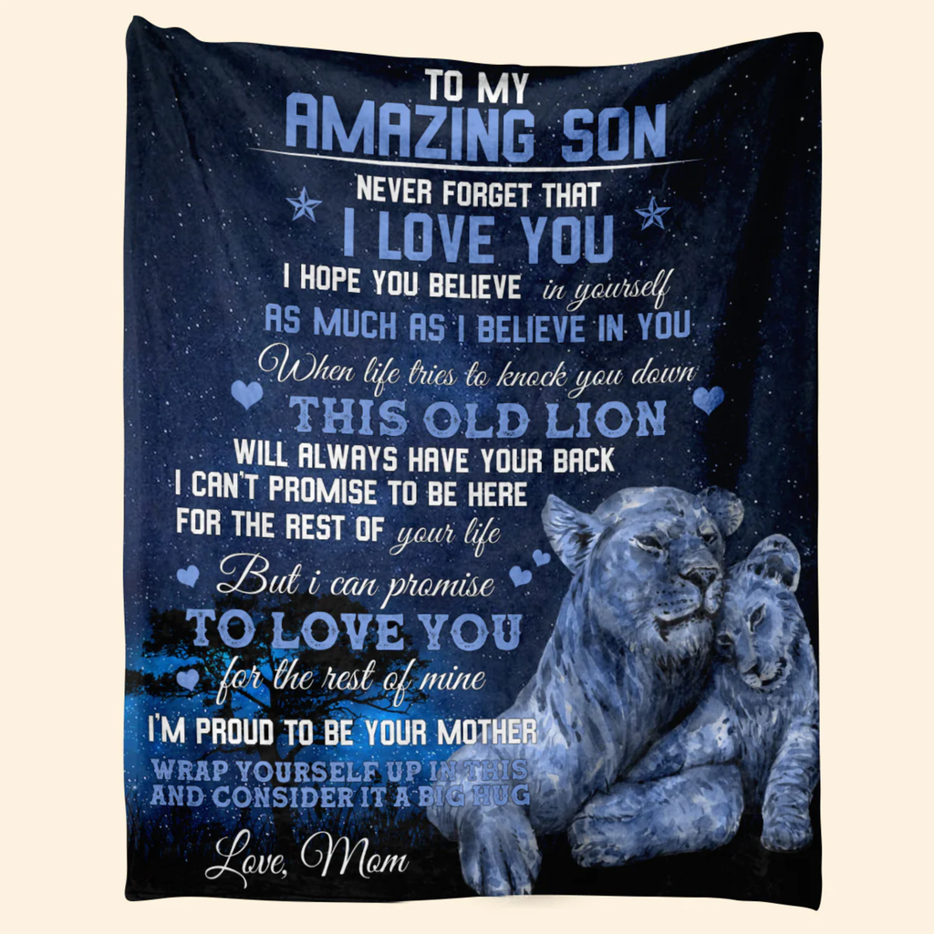 Son Gift Blanket – The Warmest Hug from Mom