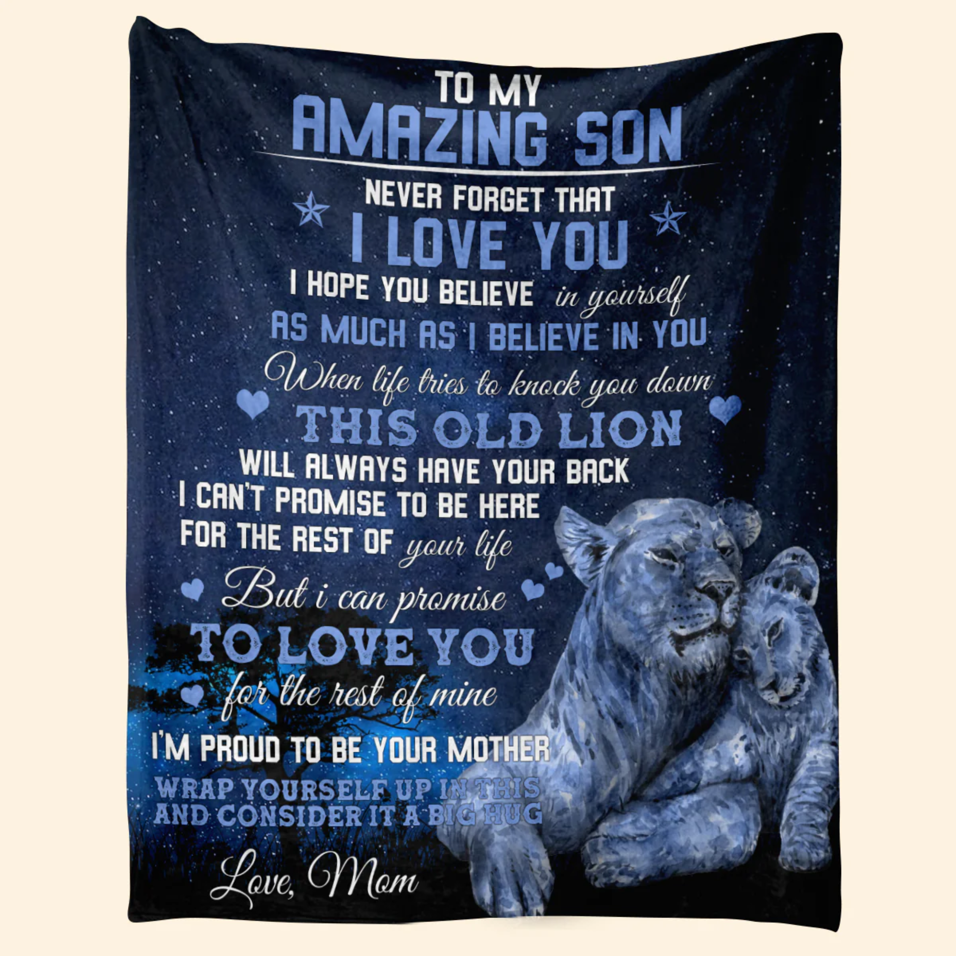 Son Gift Blanket – The Warmest Hug from Mom