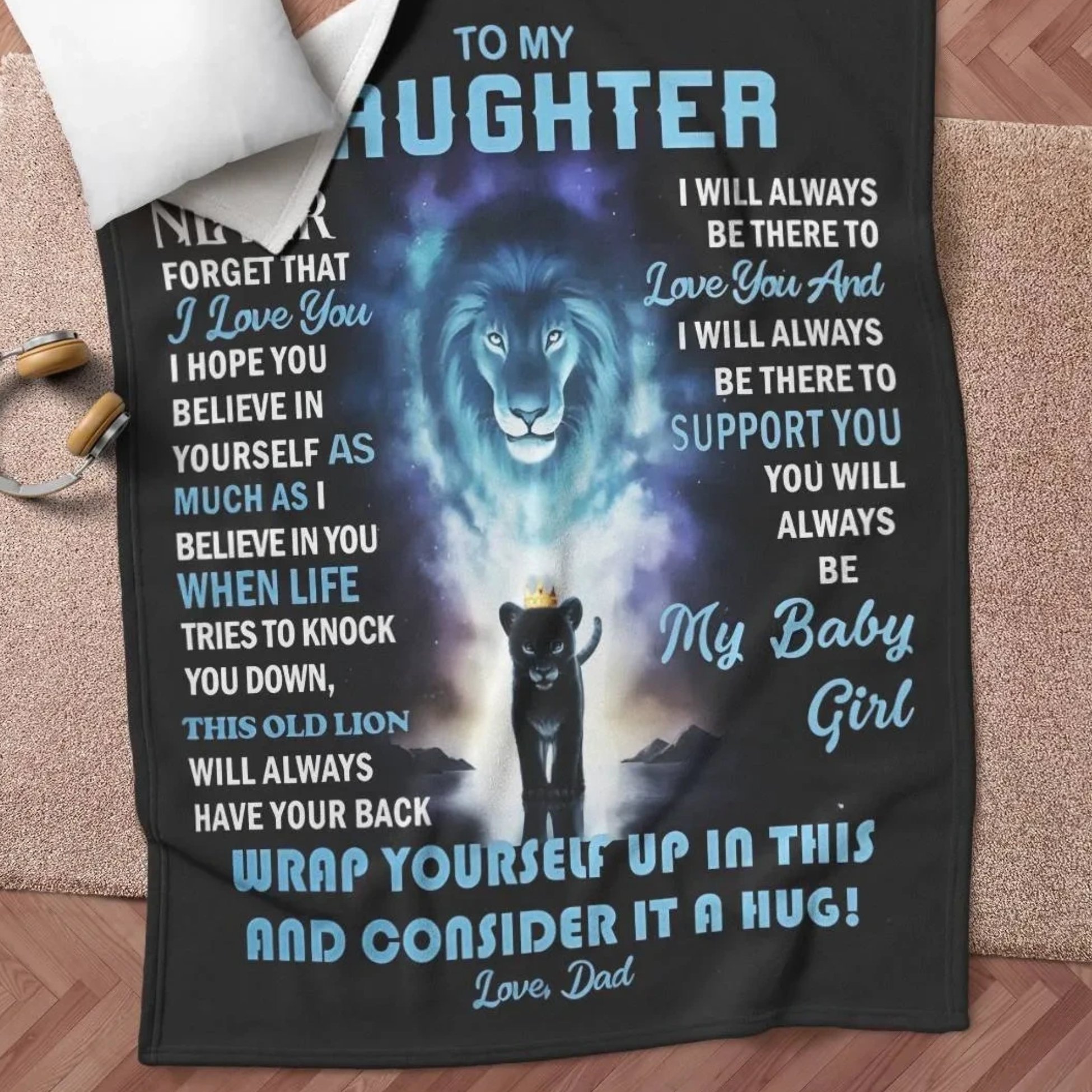 Daughter Gift Blanket – From Dad (Version 2)