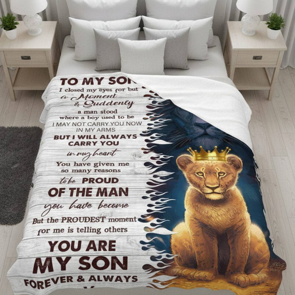 Son Gift Blanket – A Heartfelt Reminder from Mom