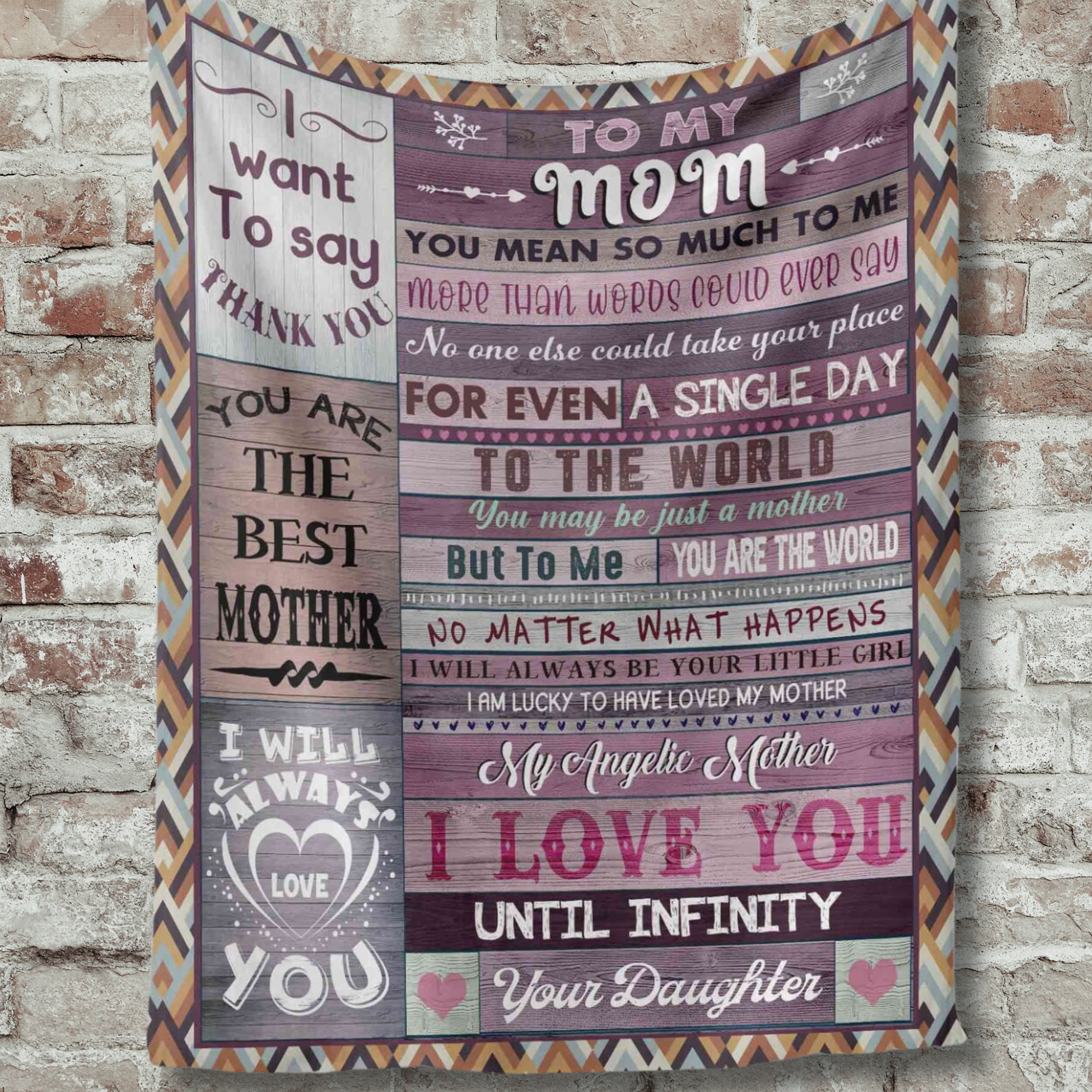 Mom Gift Blanket – From Daughter